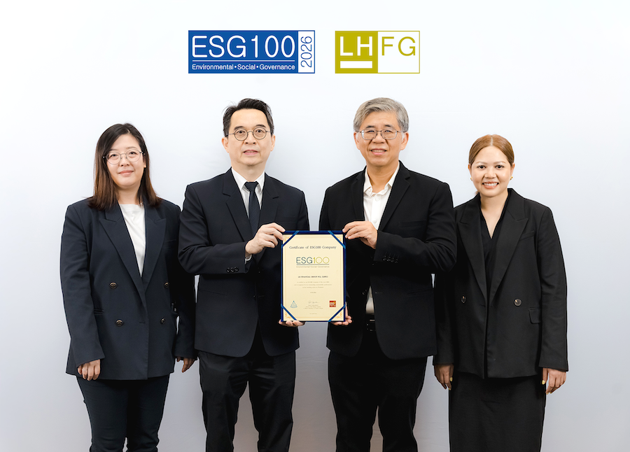 LHFG ได้รับคัดเลือกให้ติดอันดับหลักทรัพย์ ESG100 เป็นปีที่ 11